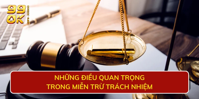 Những điều quan trọng trong miễn trừ trách nhiệm